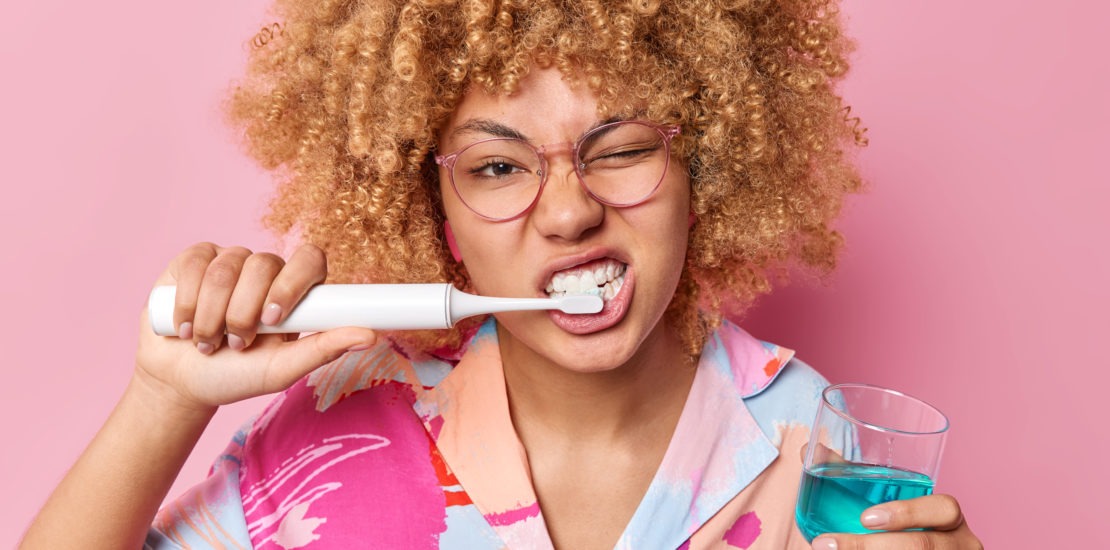 a women brushing in rush